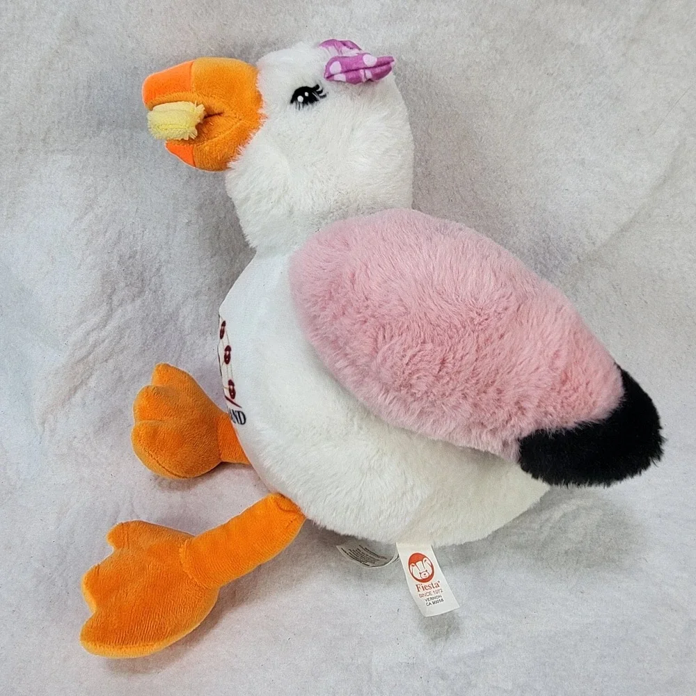 Fantasy Island Amusement Park Sunny the Seagull Fries Plush Pink Wings 11